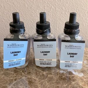 🧺LAUNDRY DAY, BBW WB, Three (3)-Wallflower Home Fragrance Refills, NWT & Sealed
